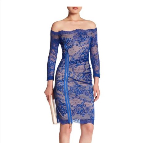 forever unique blue lace dress